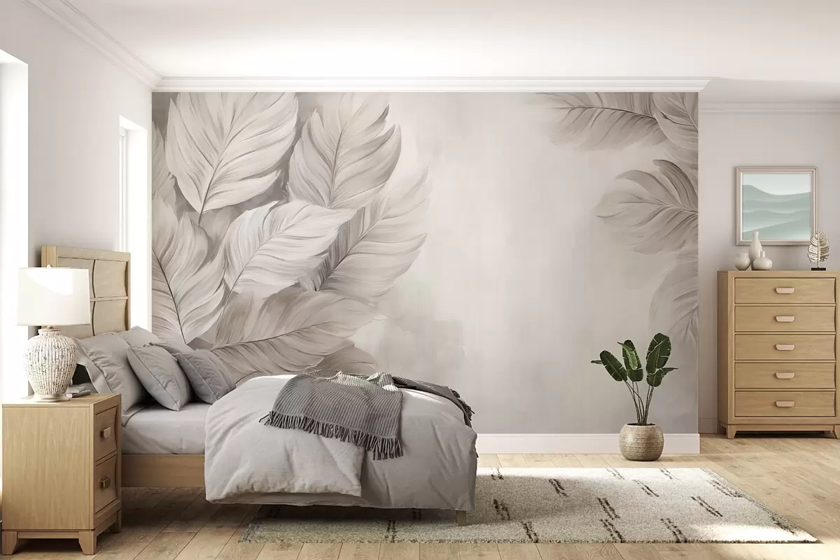 murales de pared Hojas pastel w09175