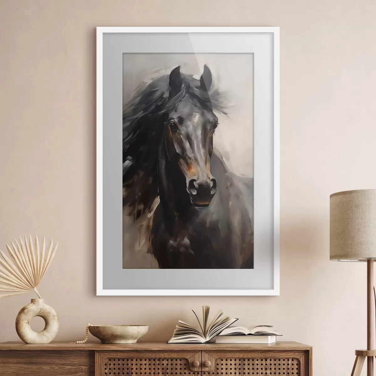 Poster Caballo negro f44662