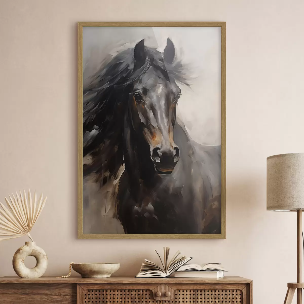 Poster Caballo negro f44662