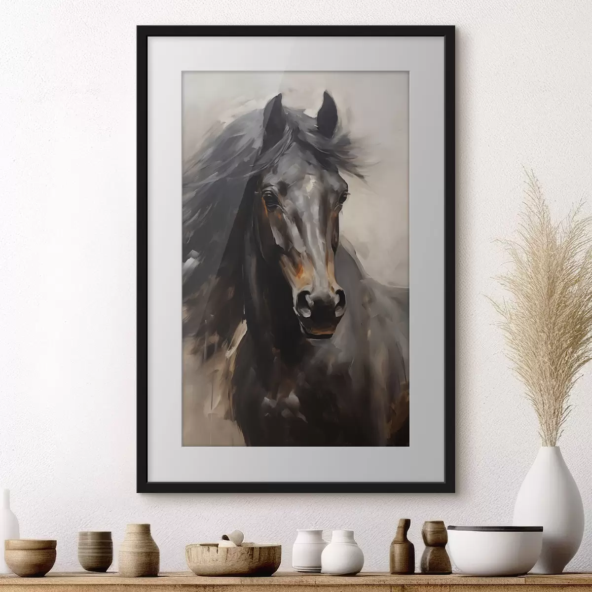 Poster Caballo negro f44662