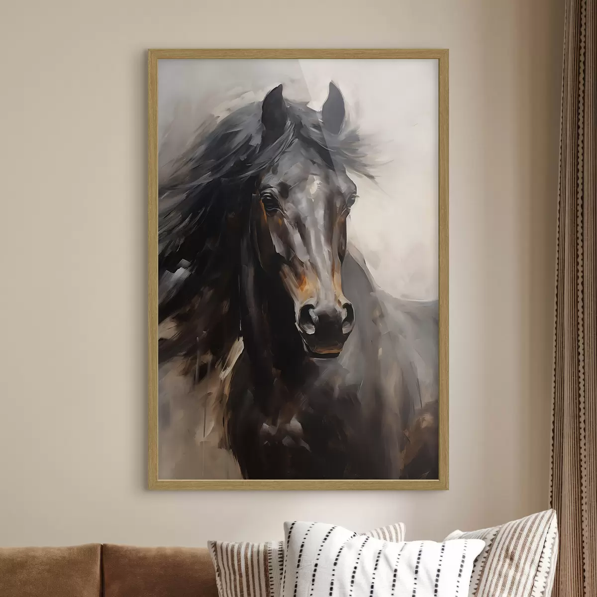 Poster Caballo negro f44662