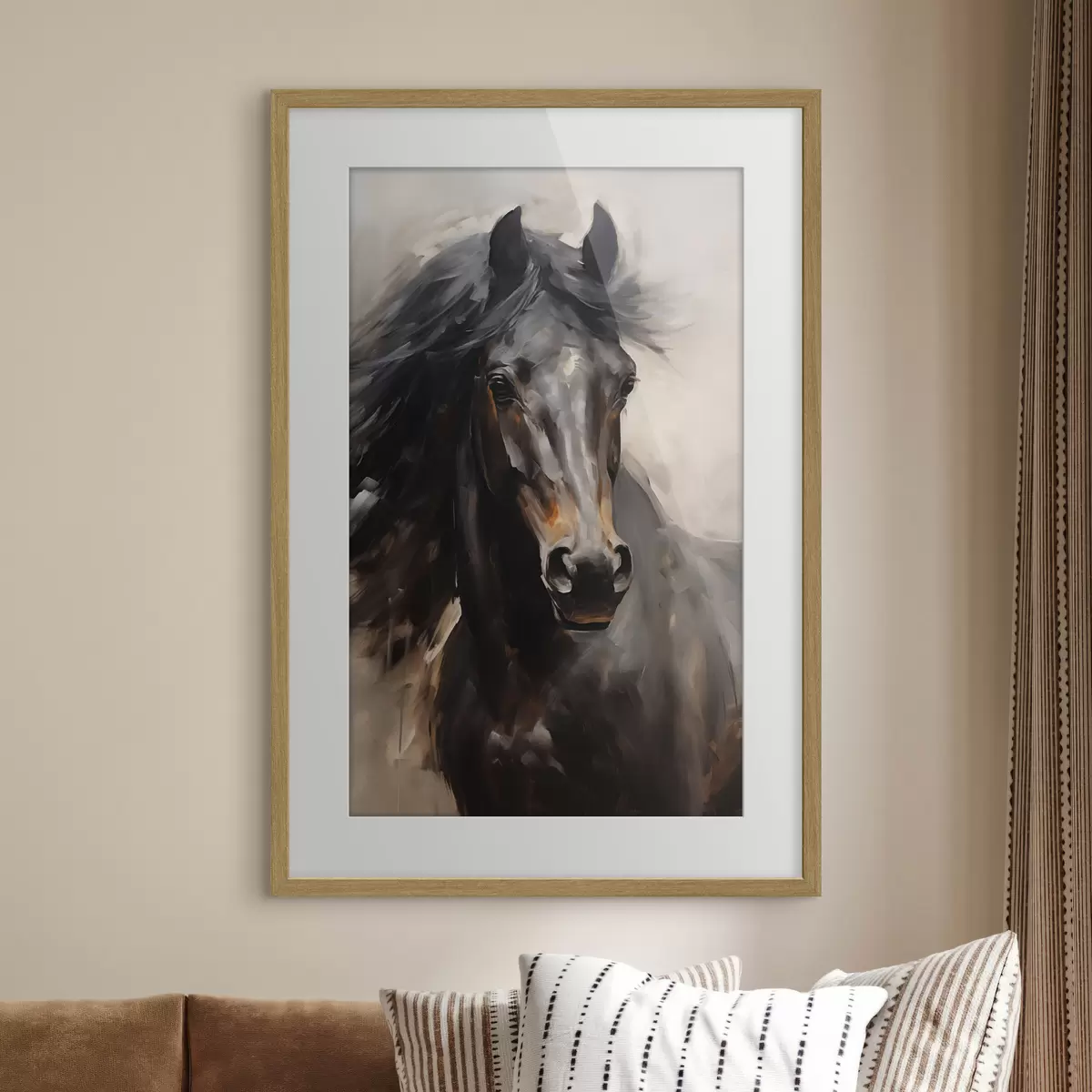 Poster Caballo negro f44662