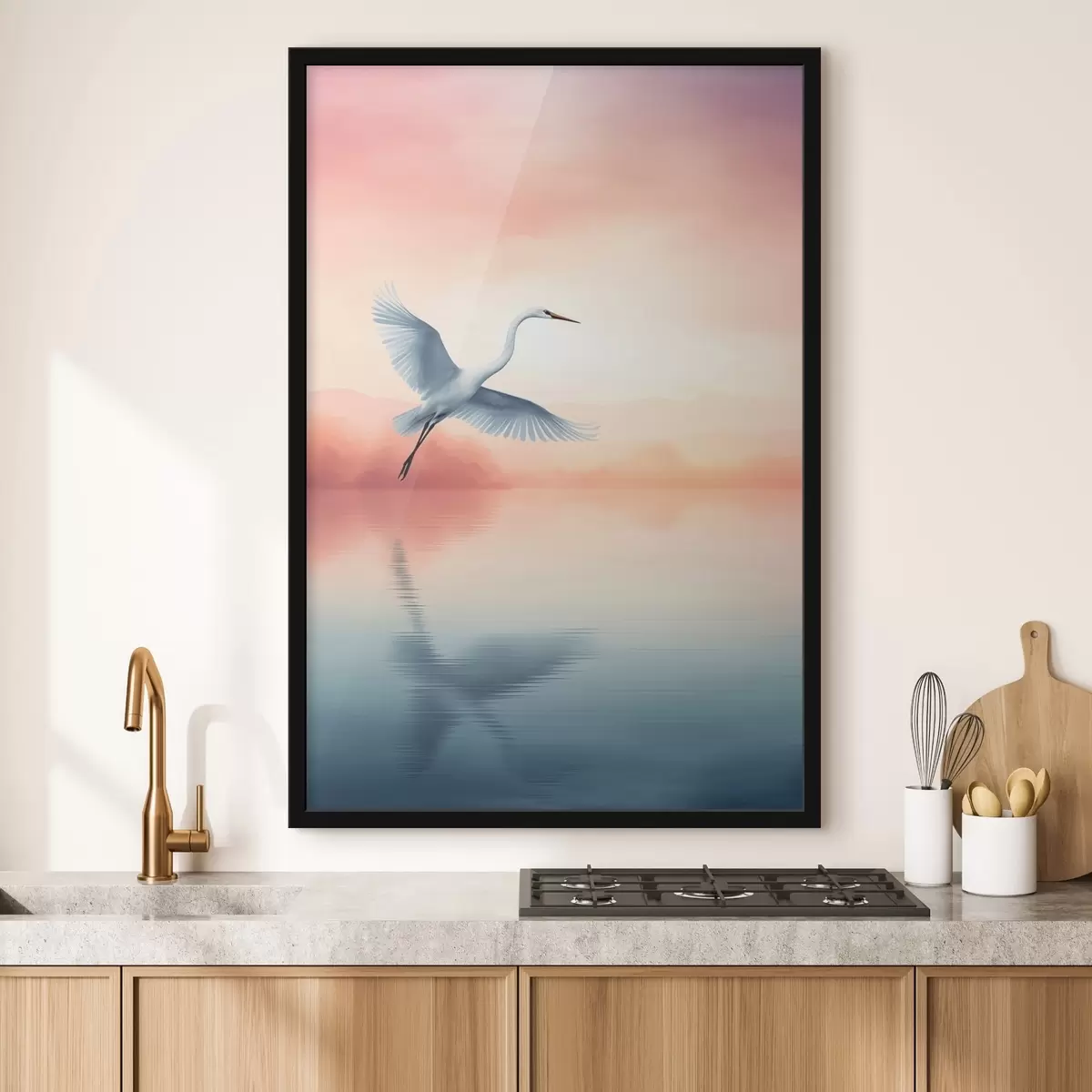 Poster Grulla en el cielo f44677