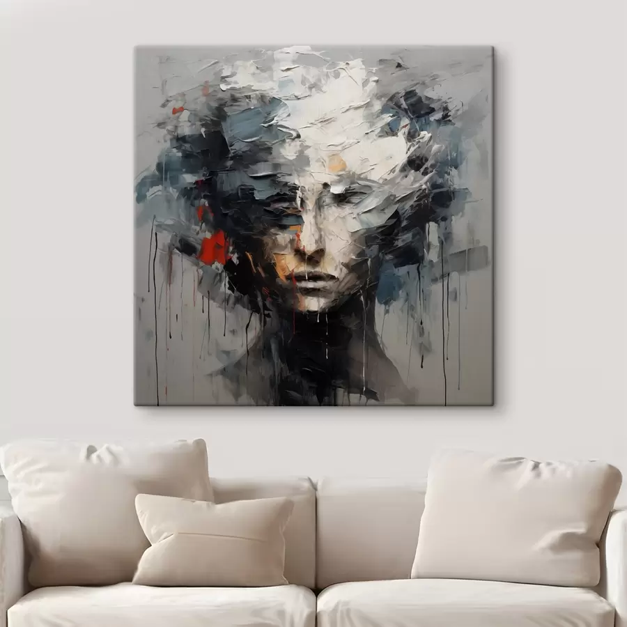 murales de pared Rostro en ruinas s44655