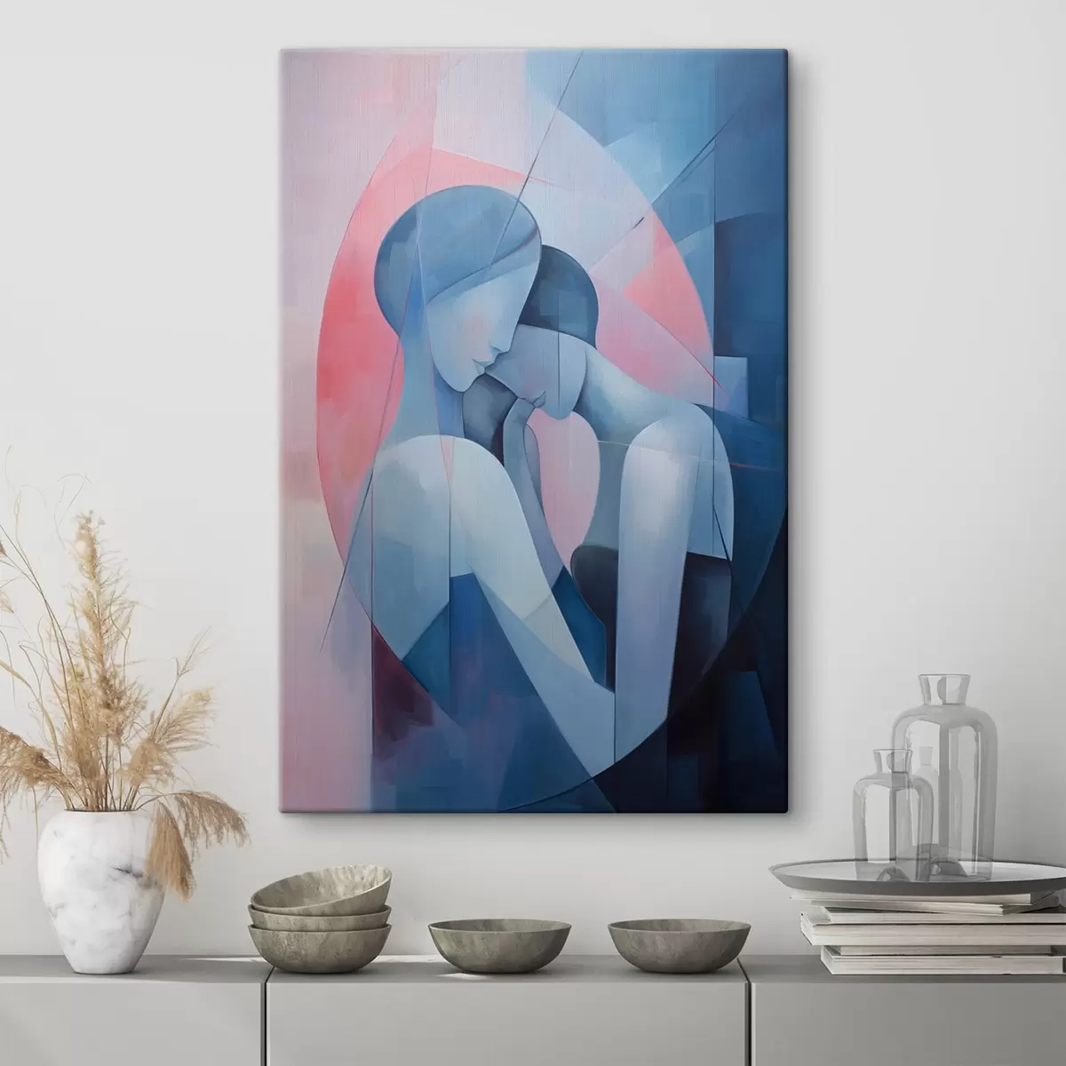 murales de pared Abrazo de dos personas s44667