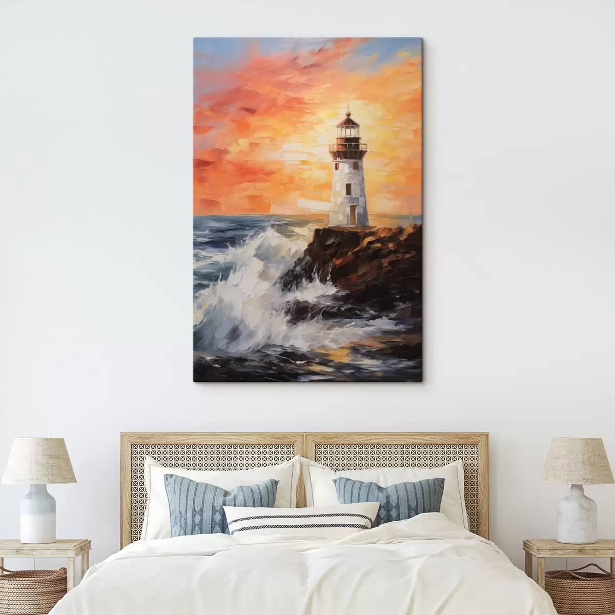 murales de pared Faro al atardecer s44674