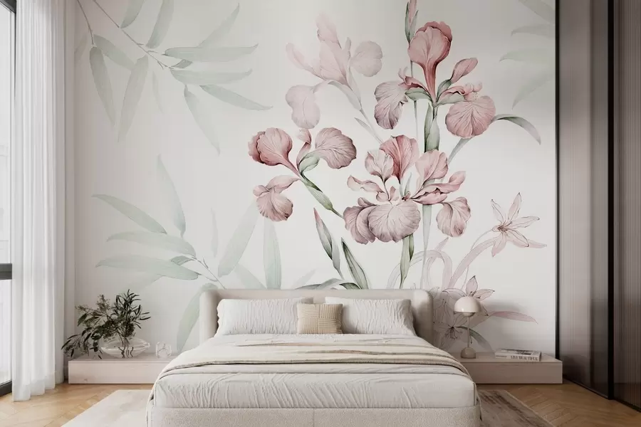 murales de pared Iris imitación acuarela w03955v1