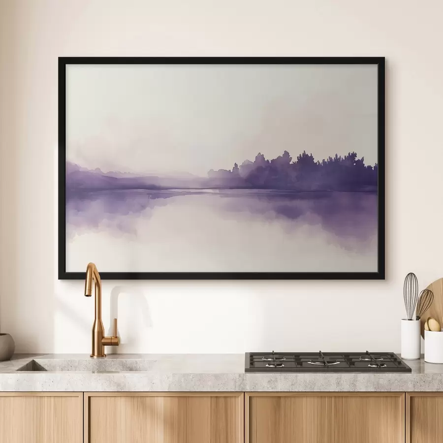 murales de pared Abstracción de pintura de acuarela con color púrpura f44504