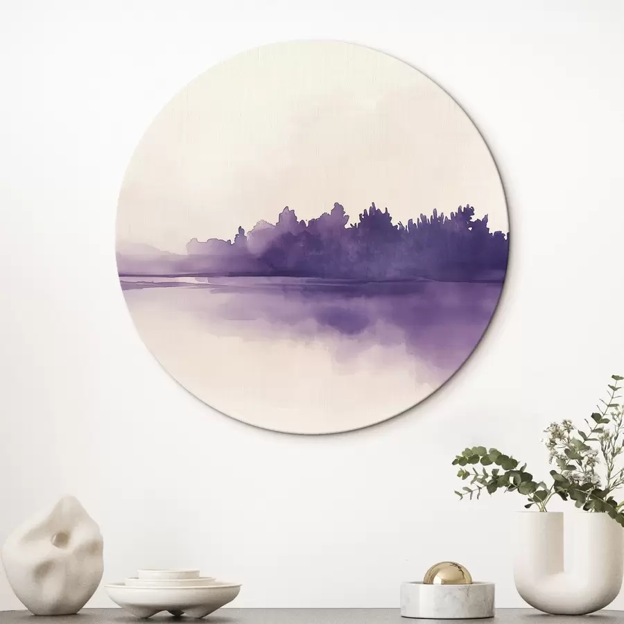 murales de pared Abstracción de pintura de acuarela con color púrpura r44504