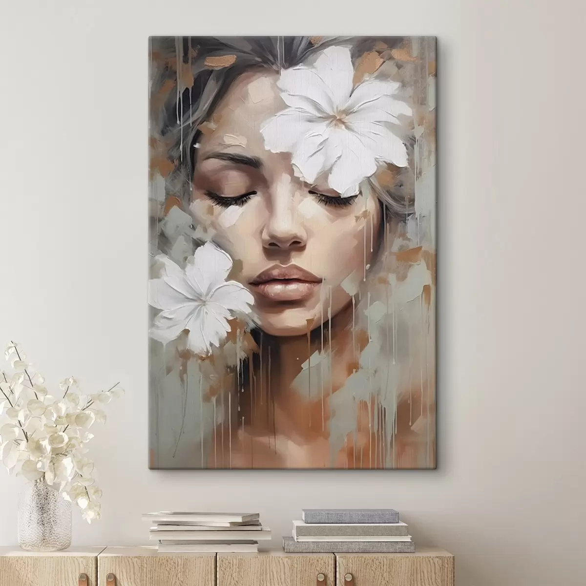 murales de pared Rostro femenino s44684