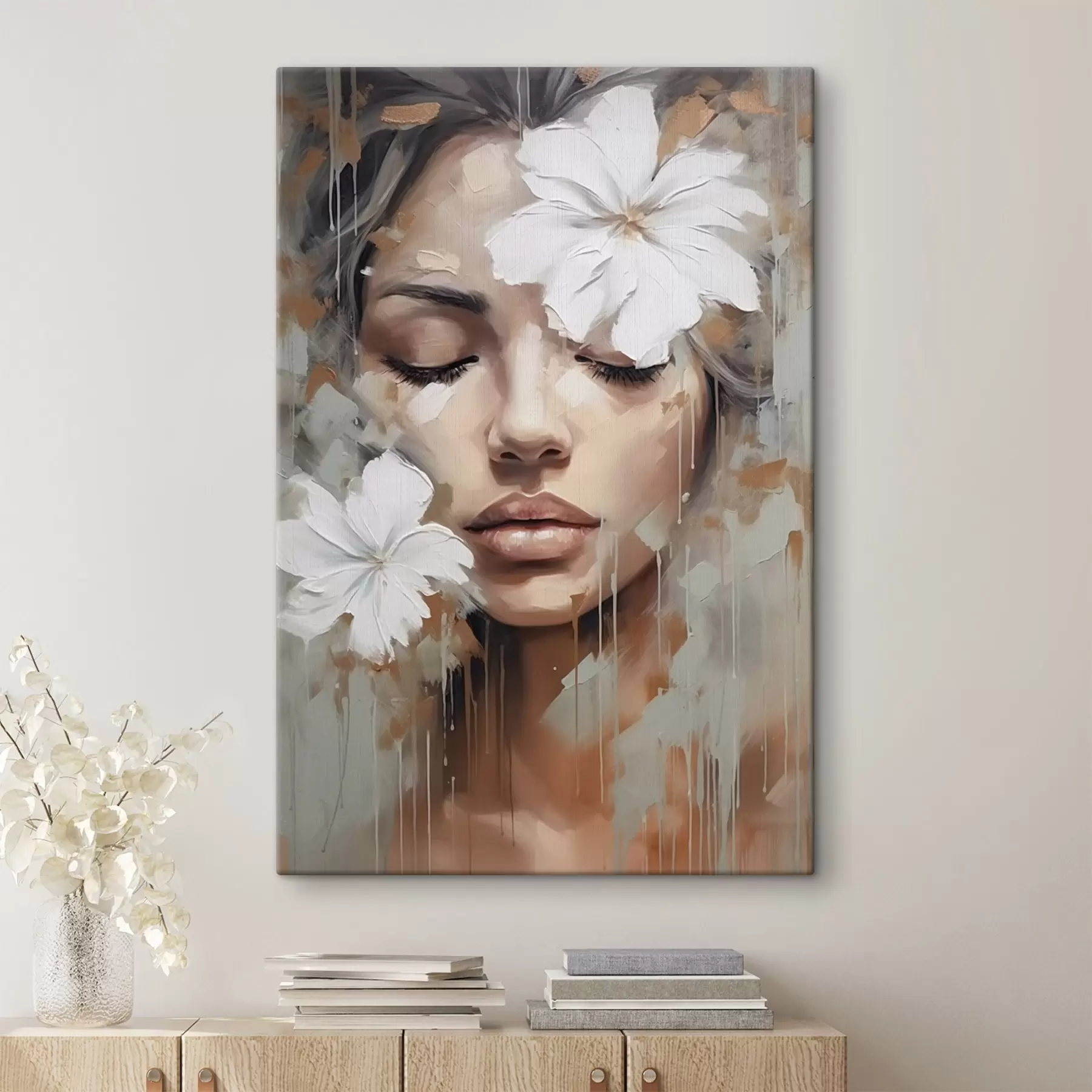 murales de pared Rostro femenino s44684