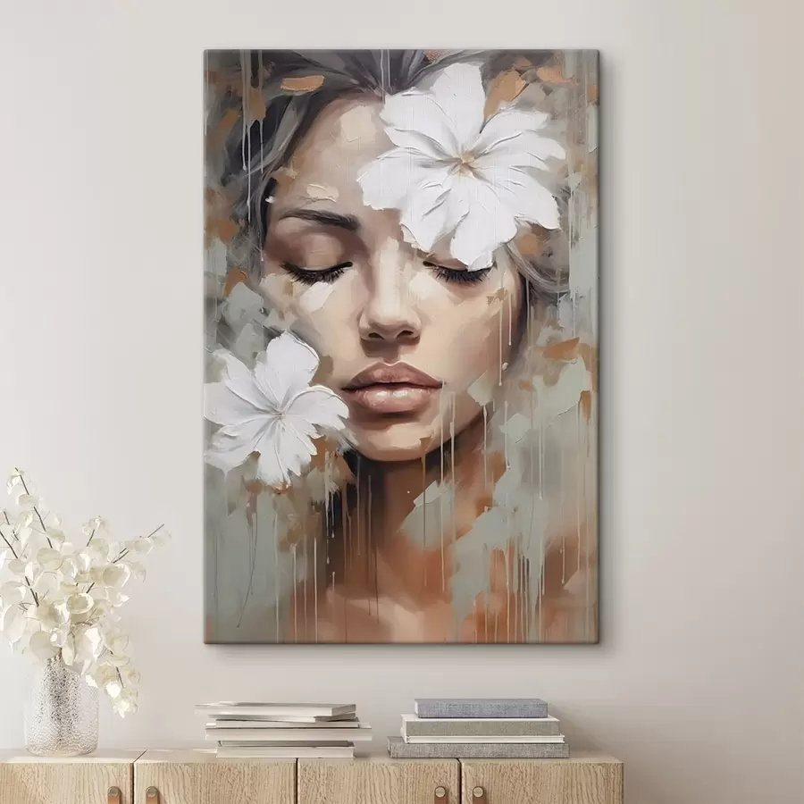 murales de pared Rostro femenino s44684