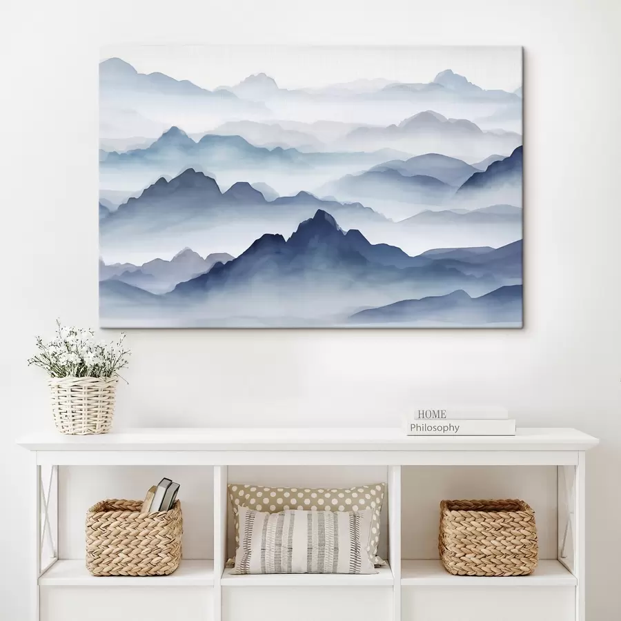 murales de pared Montañas en azul s44685