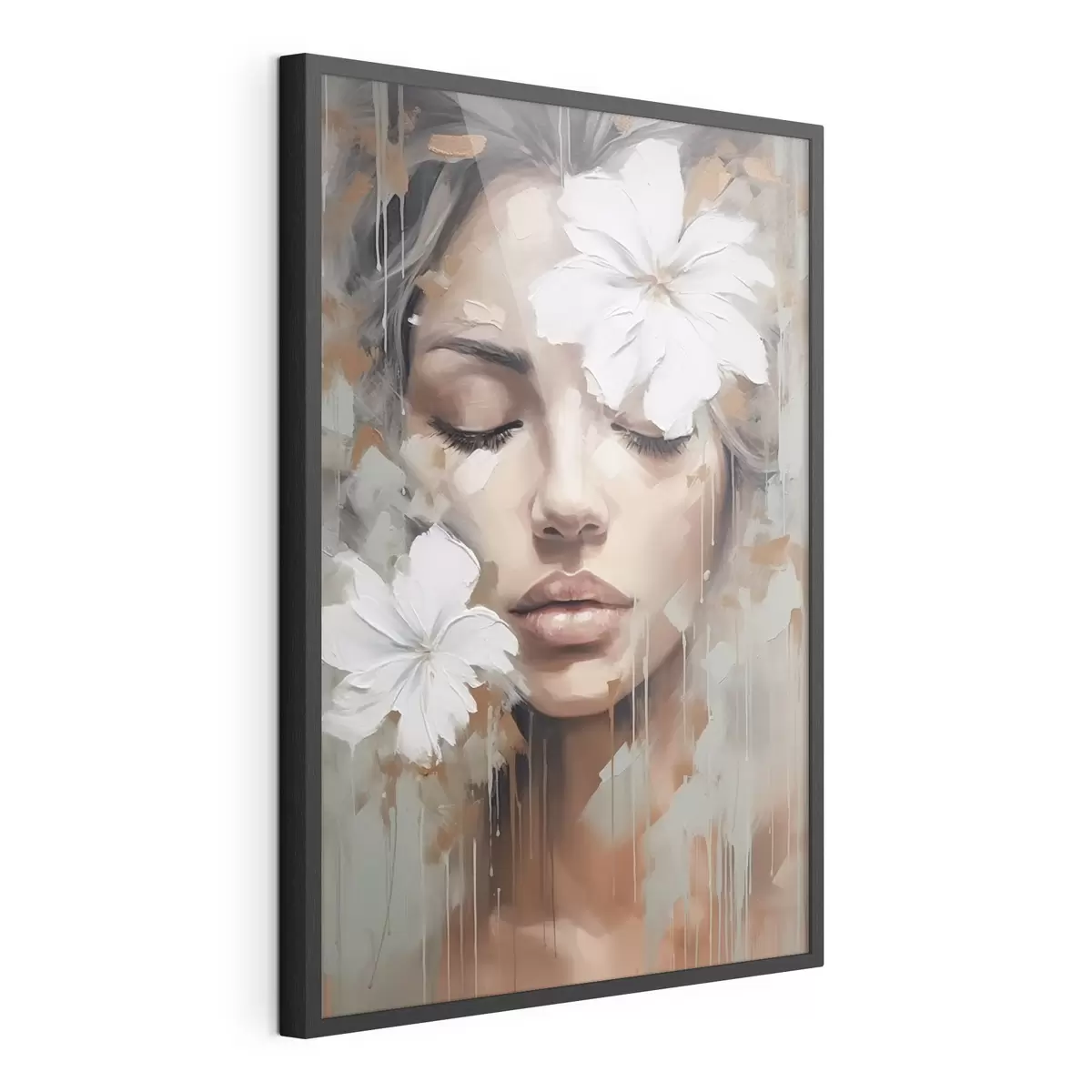 Poster Flores blancas sobre los ojos f44684