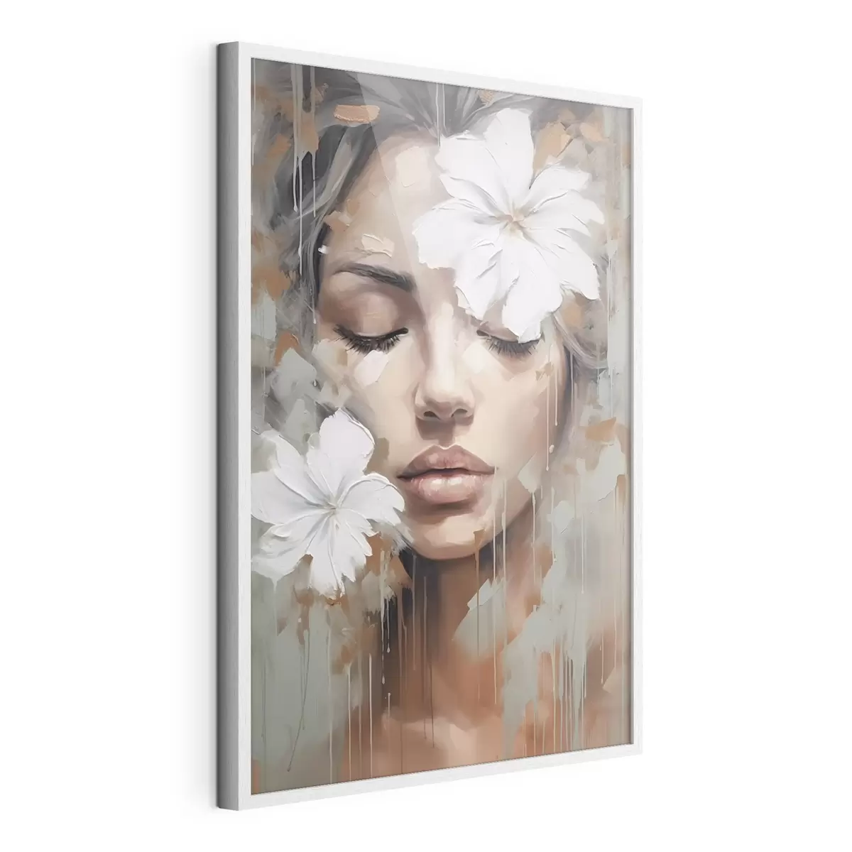Poster Flores blancas sobre los ojos f44684