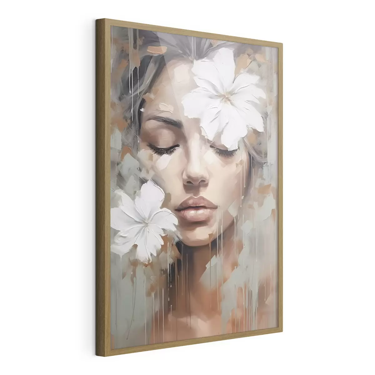 Poster Flores blancas sobre los ojos f44684