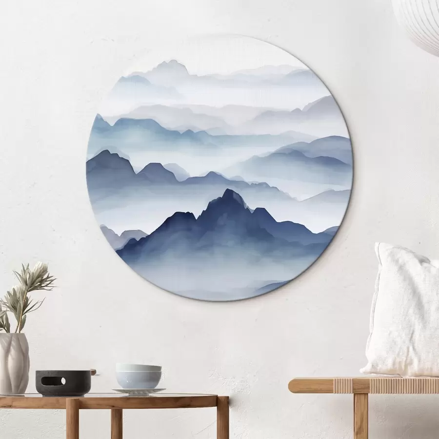 murales de pared Montañas en azul r44685
