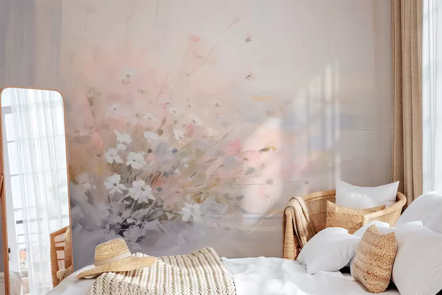 murales de pared Ramo de flores junto a la ventana imitación de pintura w04101