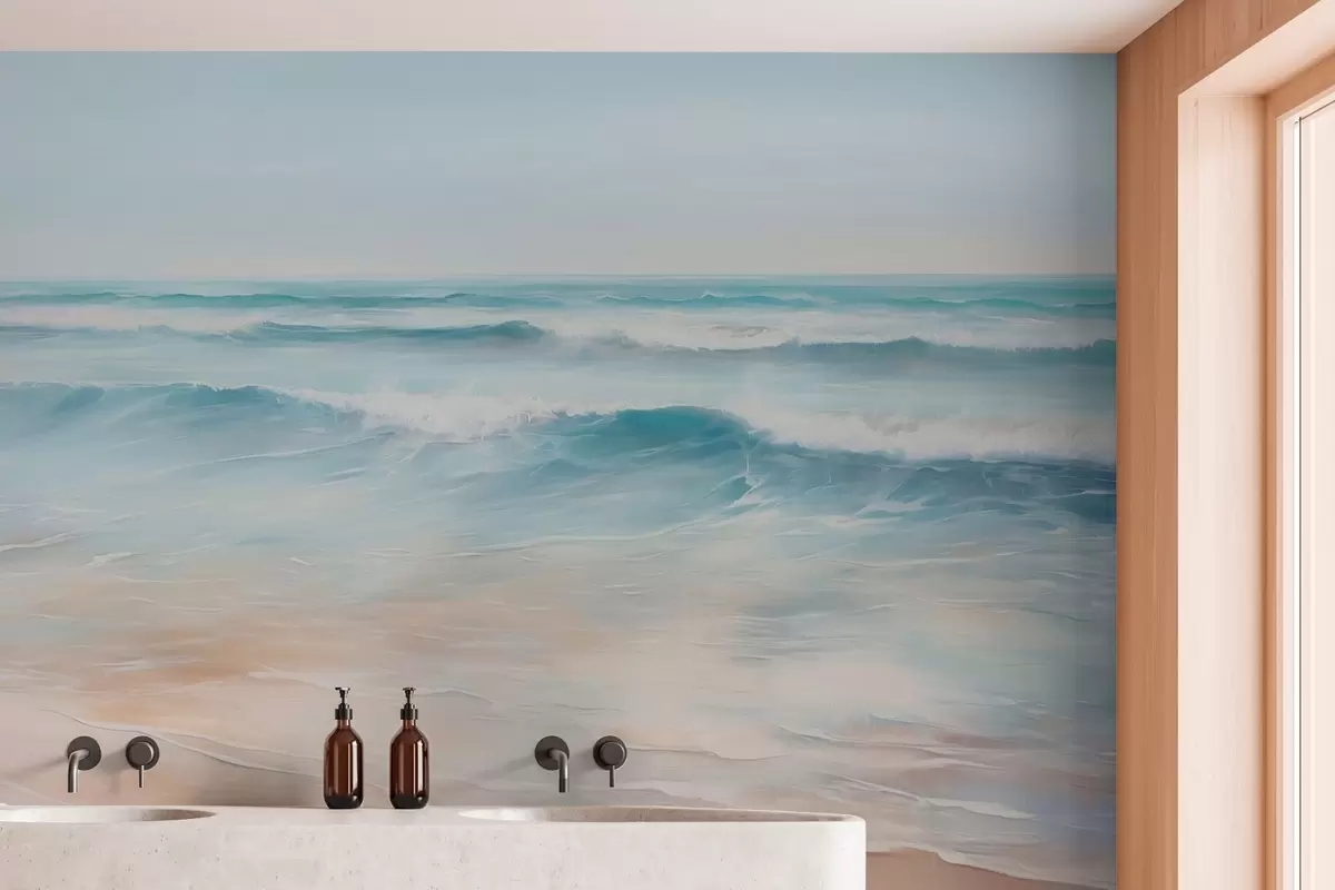 murales de pared Pintura de imitación de paisajes marinos w04103