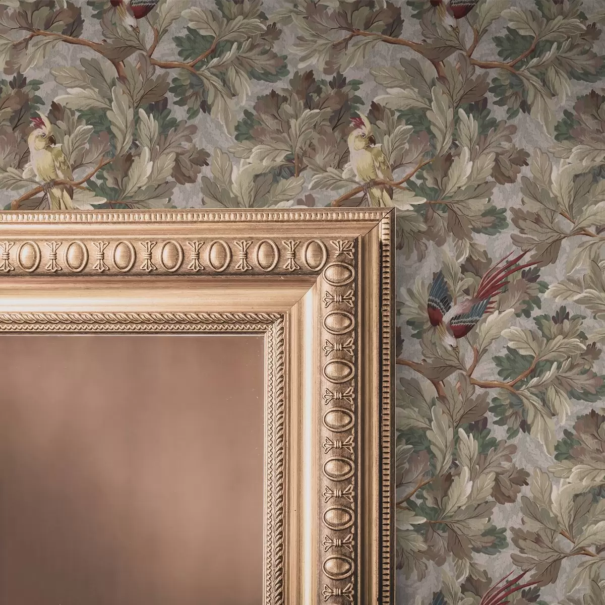 Papel pintado Pájaros sobre ramas en estilo botánico vintage a00175