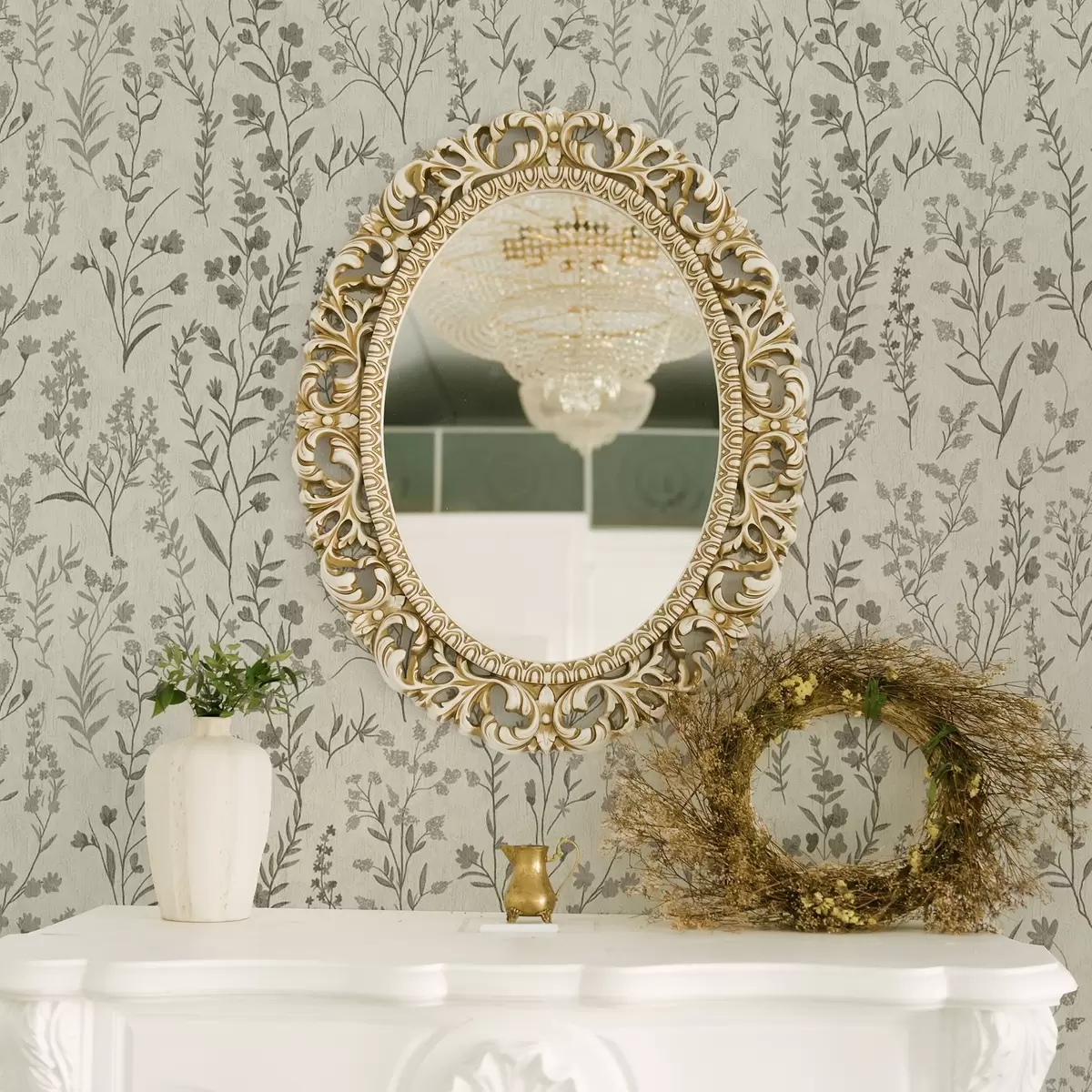 Papel pintado Praderas monocromas de estilo vintage a00192