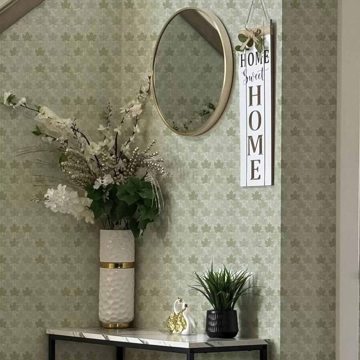 Papel pintado Patrón luminoso con hojas de arce a00195