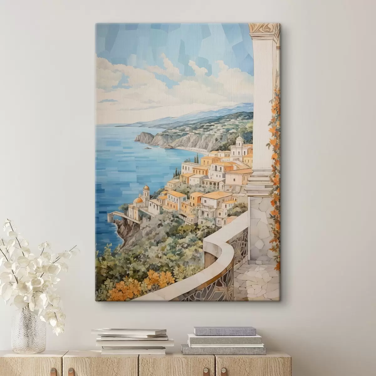 murales de pared Ciudad junto al mar s44694