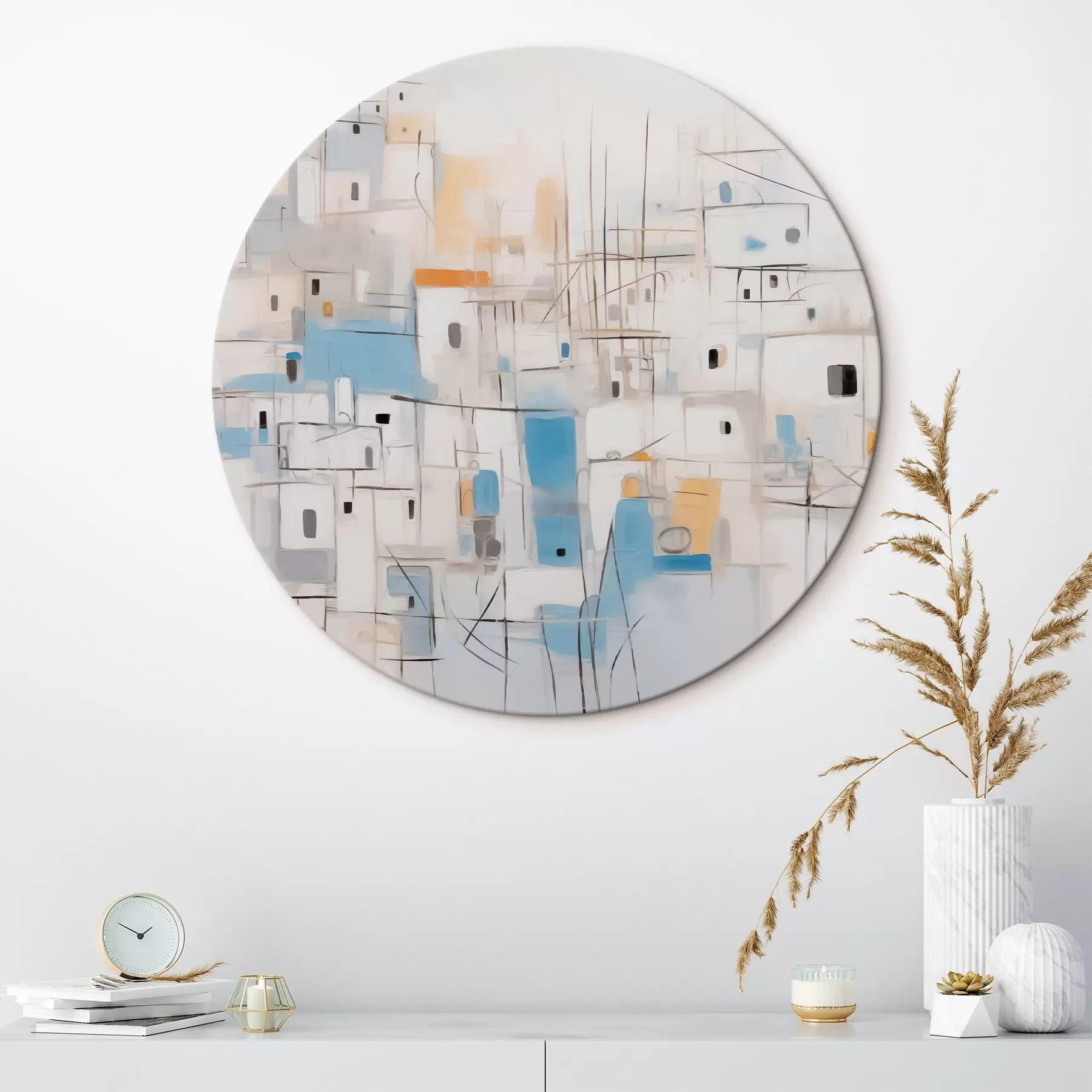 murales de pared Inicio pintura abstracta de imitación r44699