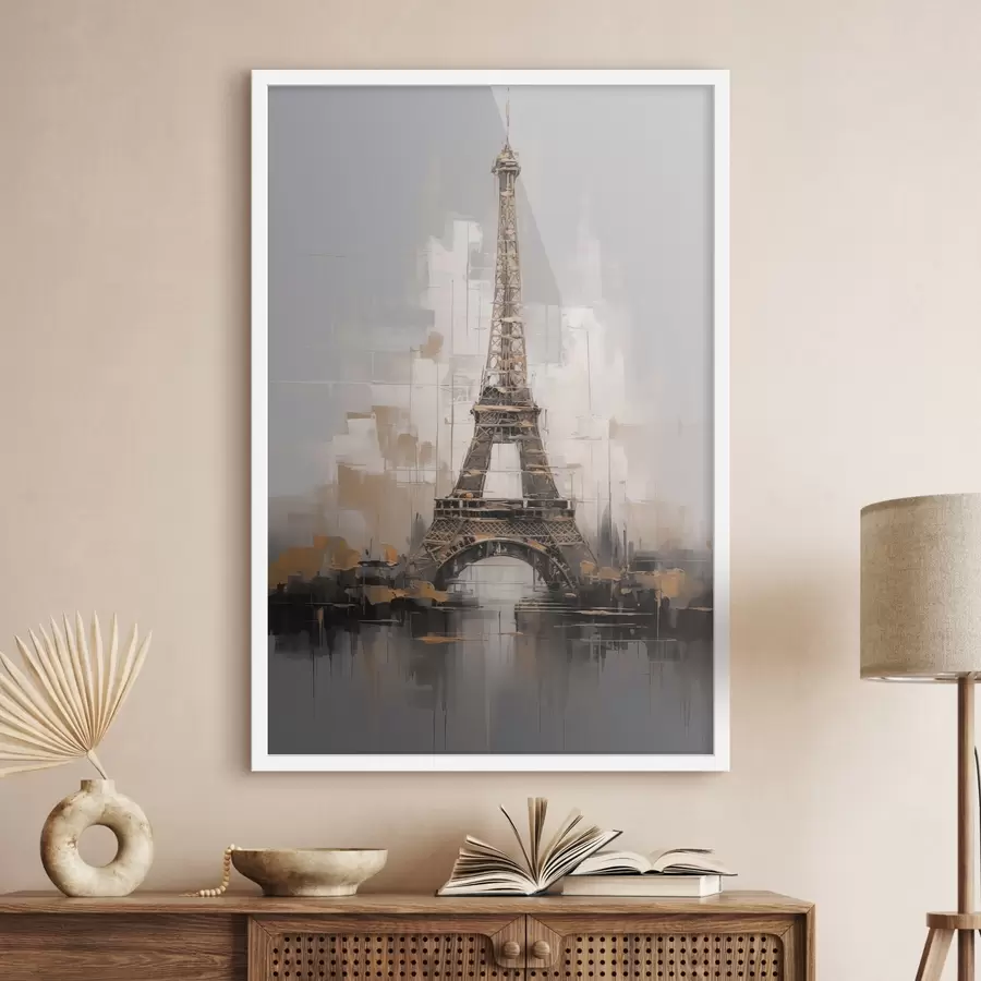 murales de pared Torre Eiffel imitación de pintura f44697