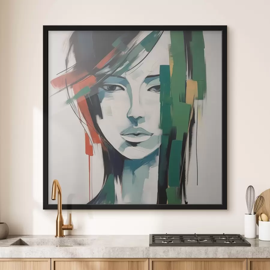 murales de pared Retrato brillante imitación de pintura f44698