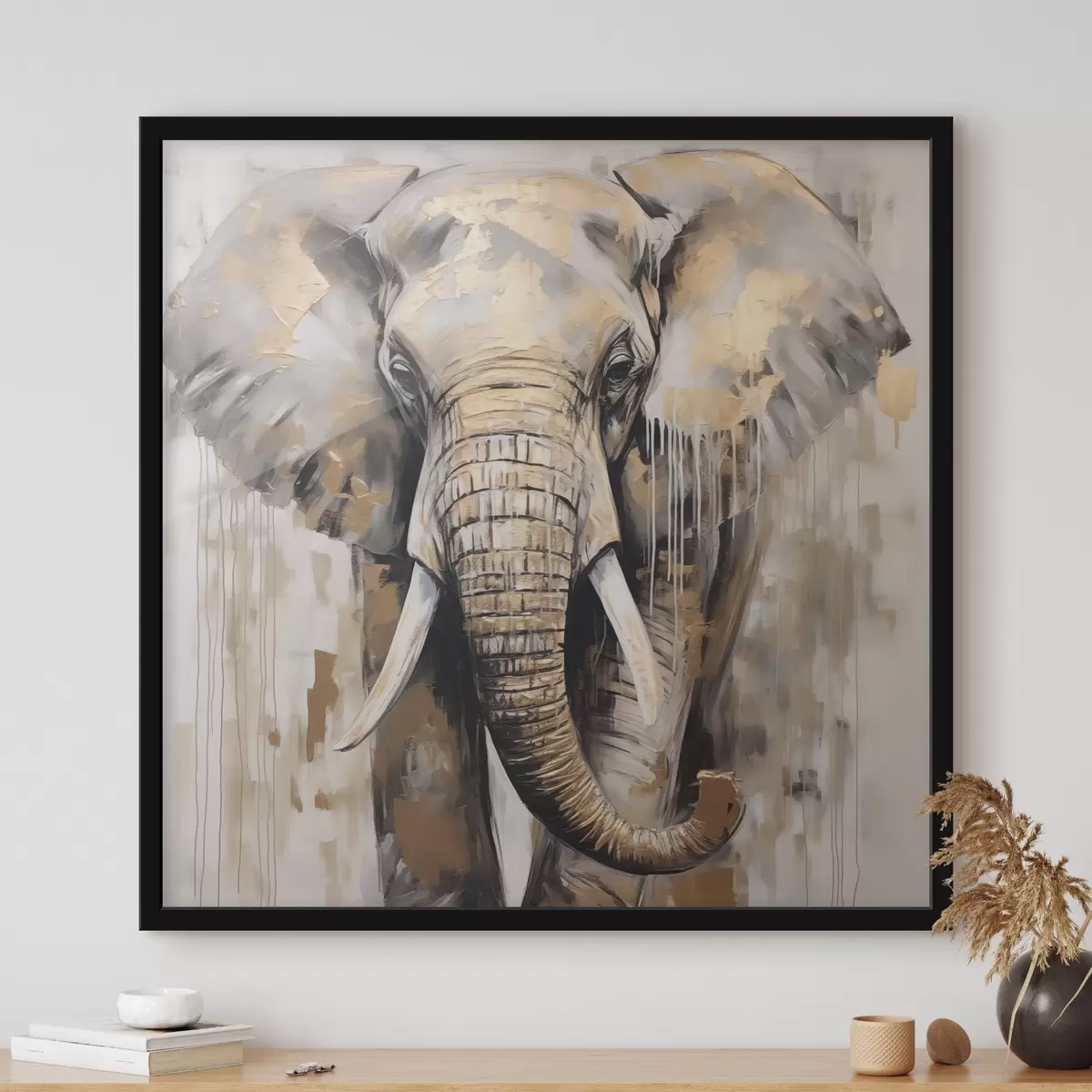 Poster Pintura imitación elefante f44700