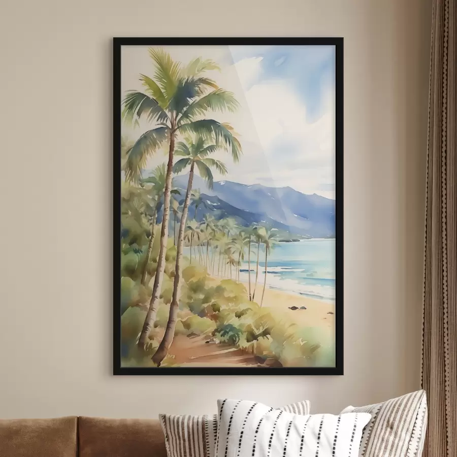 murales de pared Palmeras junto al mar f44701