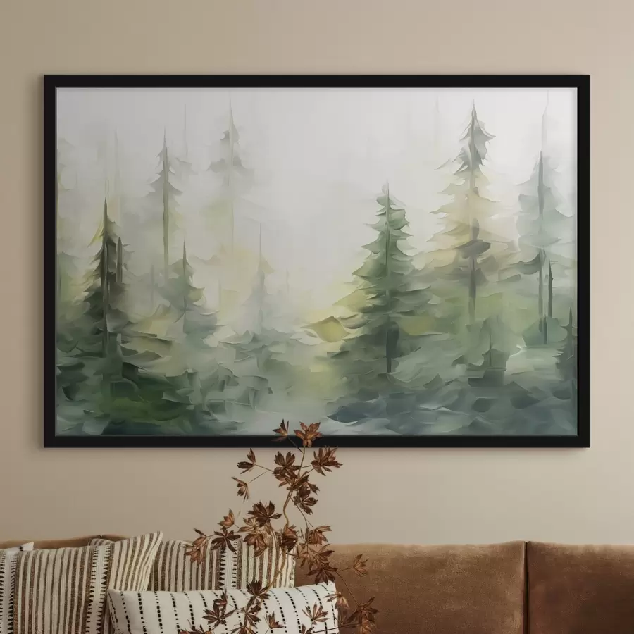 murales de pared Pintura imitación bosque f44708