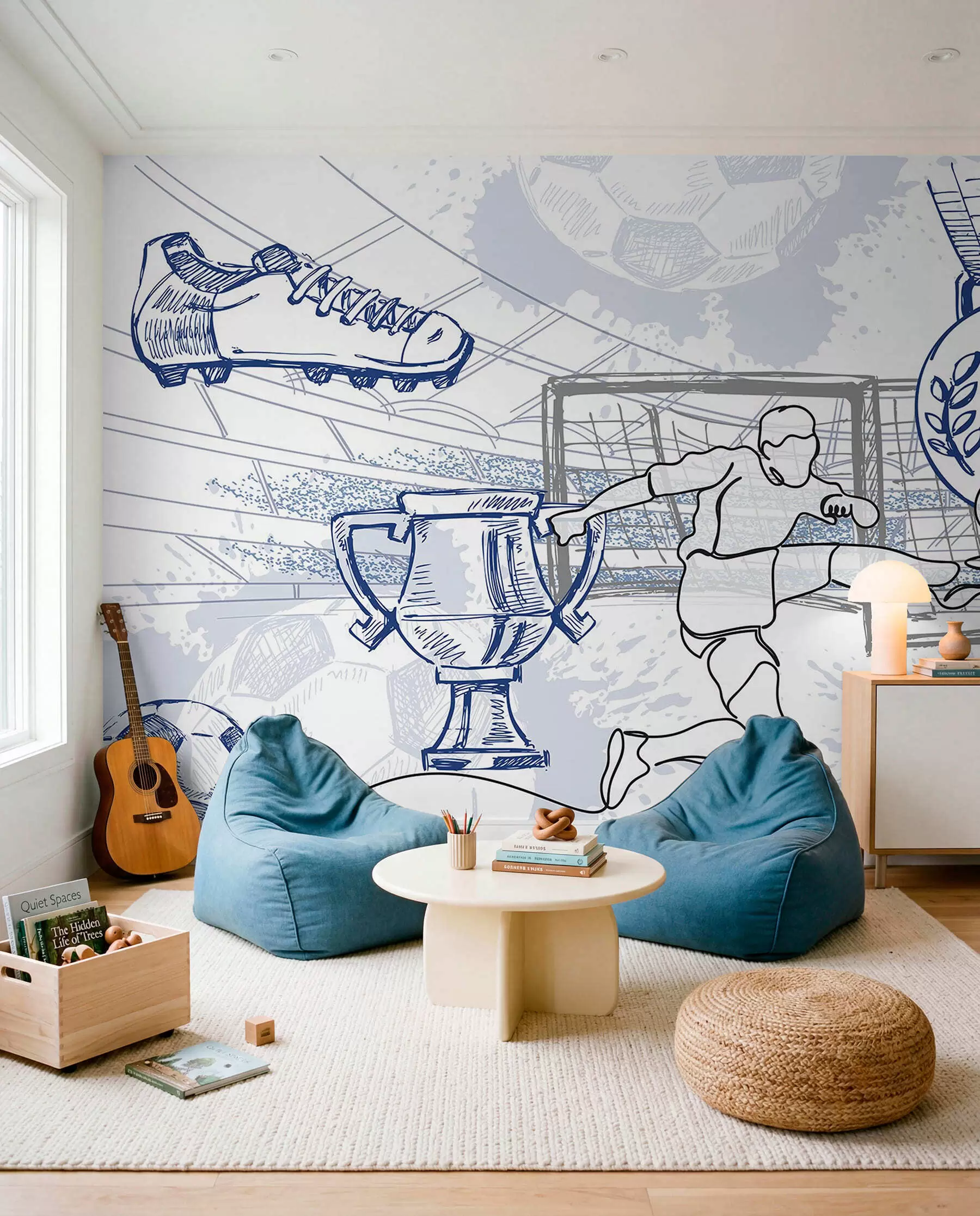 murales de pared Atributos futbolísticos w04108