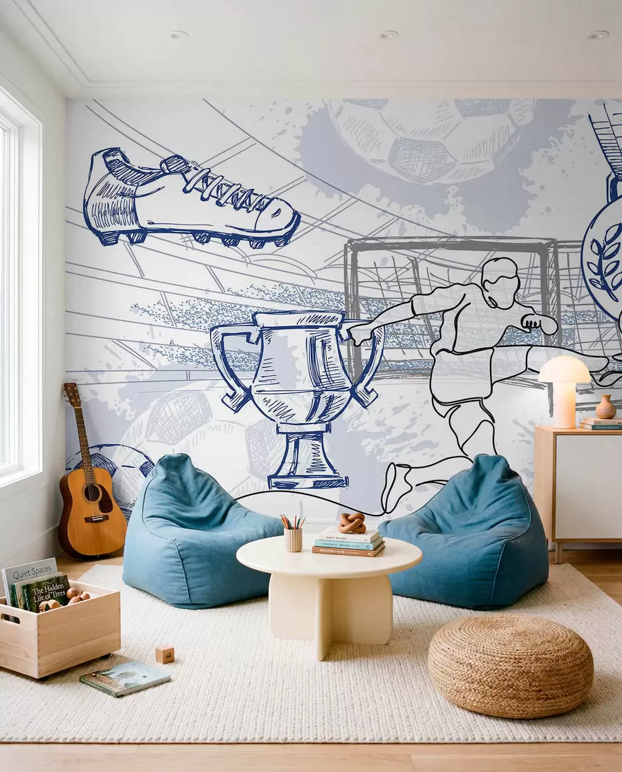murales de pared Atributos futbolísticos w04108