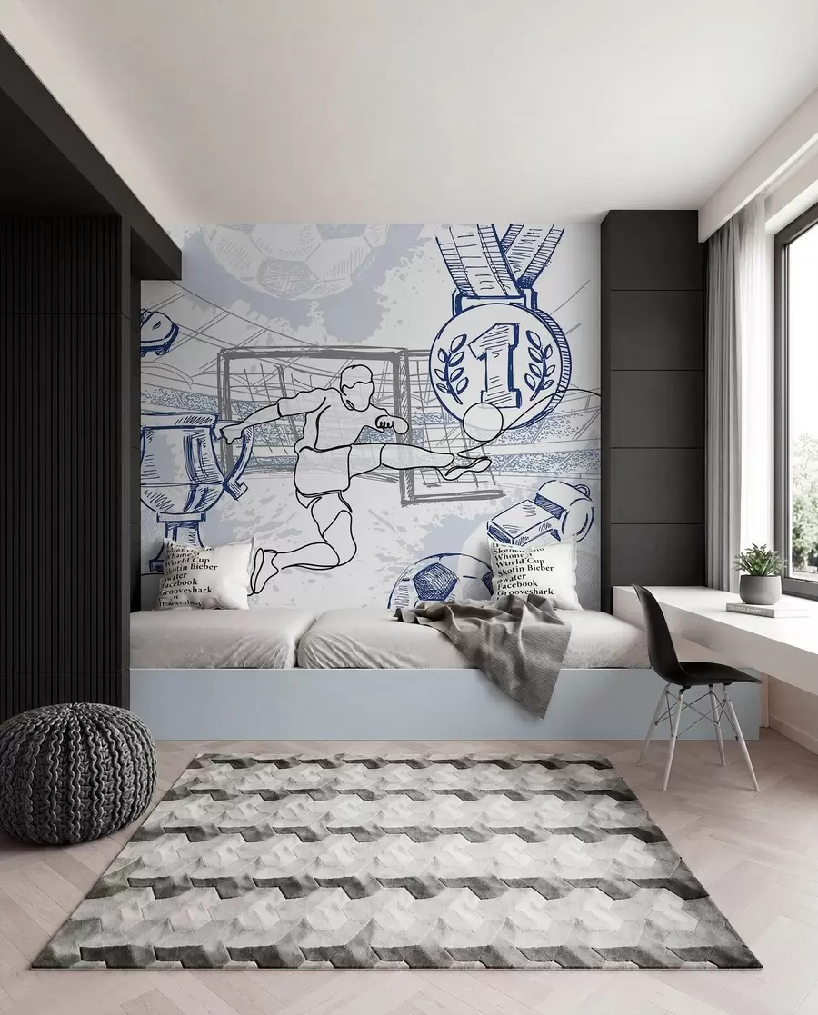 murales de pared Atributos futbolísticos w04108
