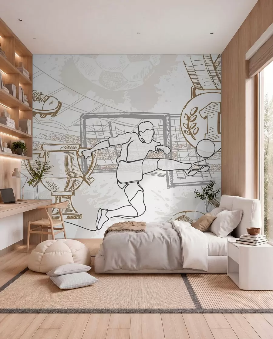 murales de pared Atributos futbolísticos w04108v1