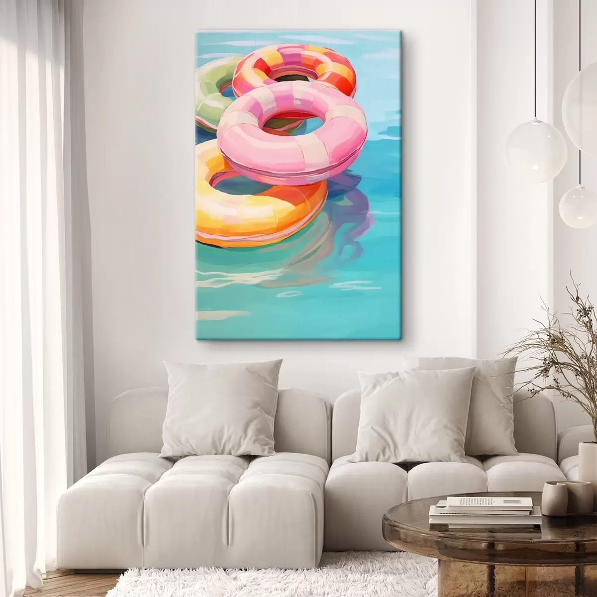 murales de pared Círculos hinchables en el agua s44726