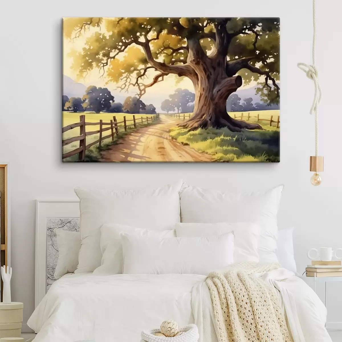 murales de pared un callejón en un camino rural s44733