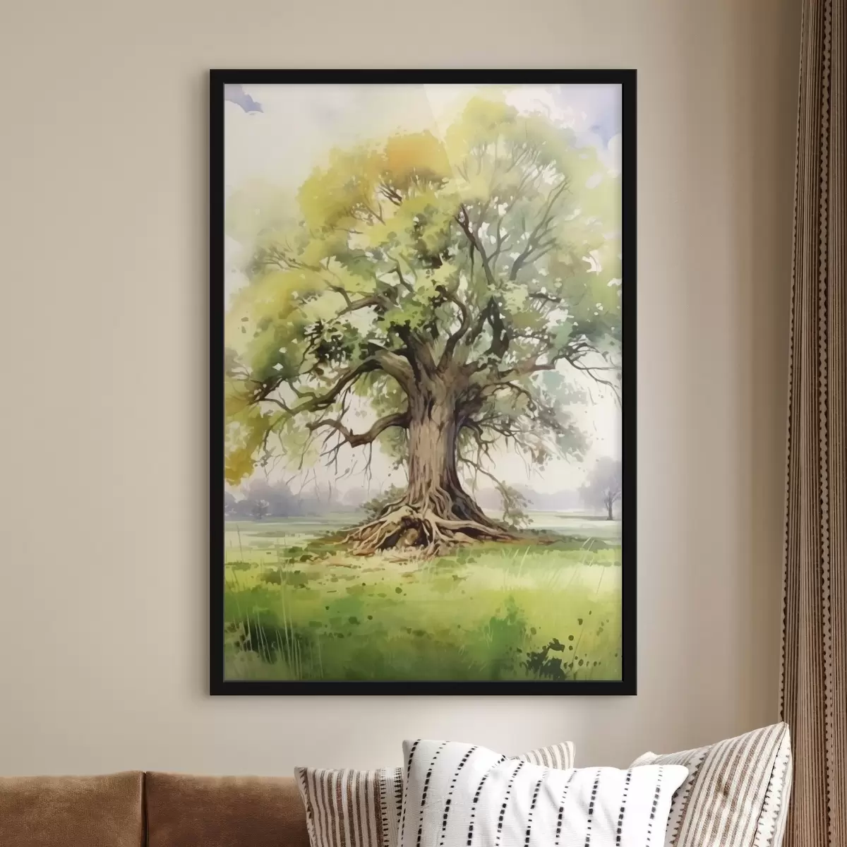 Poster Un viejo árbol con raíces extendidas f44731