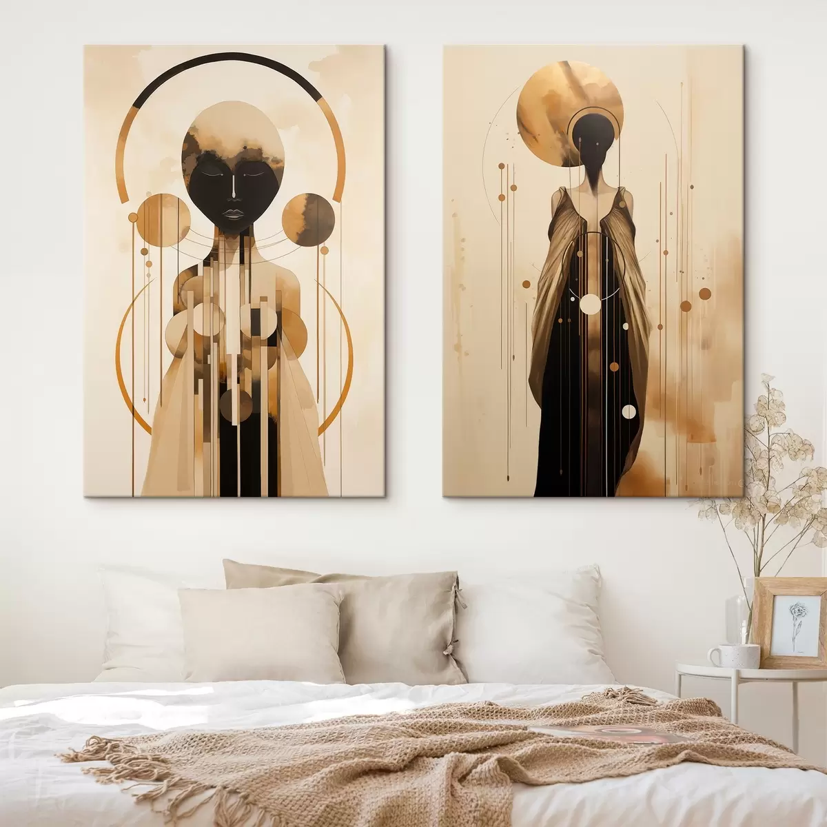 murales de pared Figuras en estilo abstracto moderno con círculos m00464