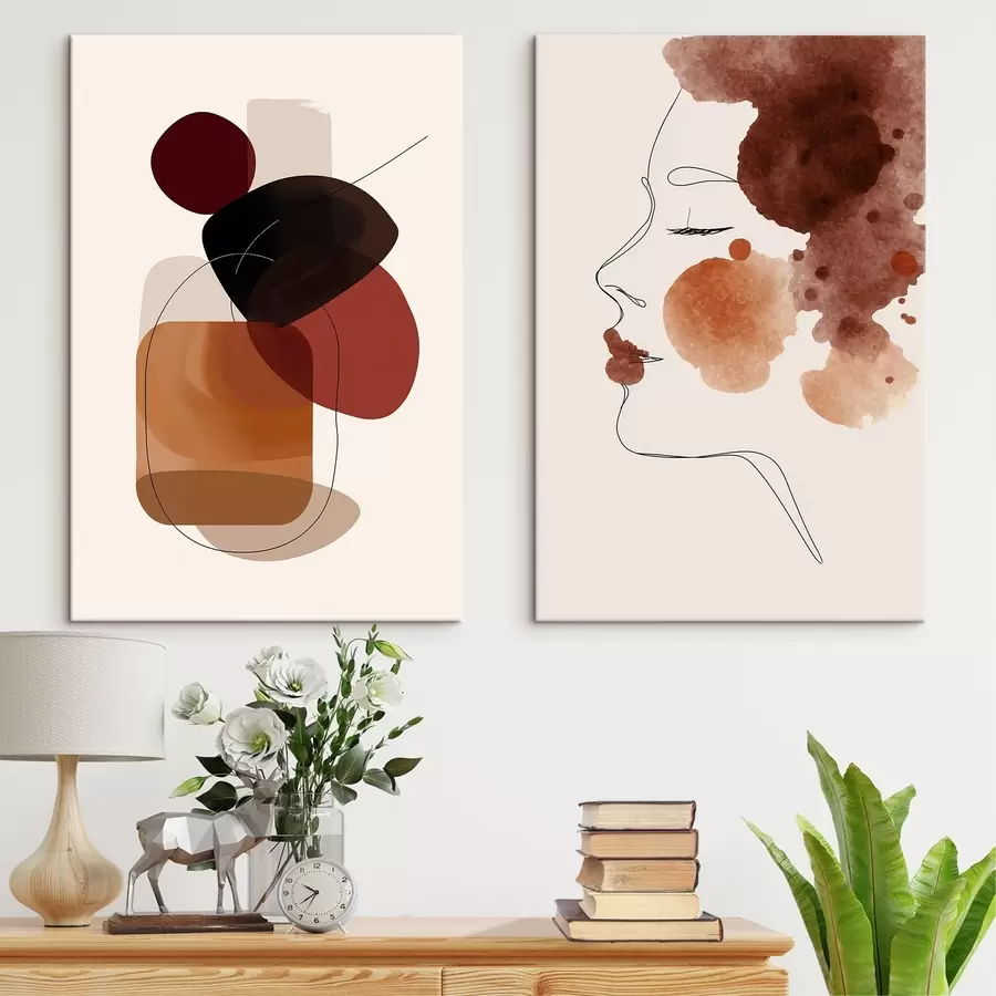 murales de pared Delicados contornos m00466