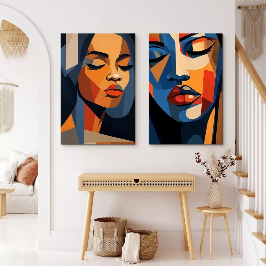 murales de pared Coloridos retratos en estilo pop art m00467