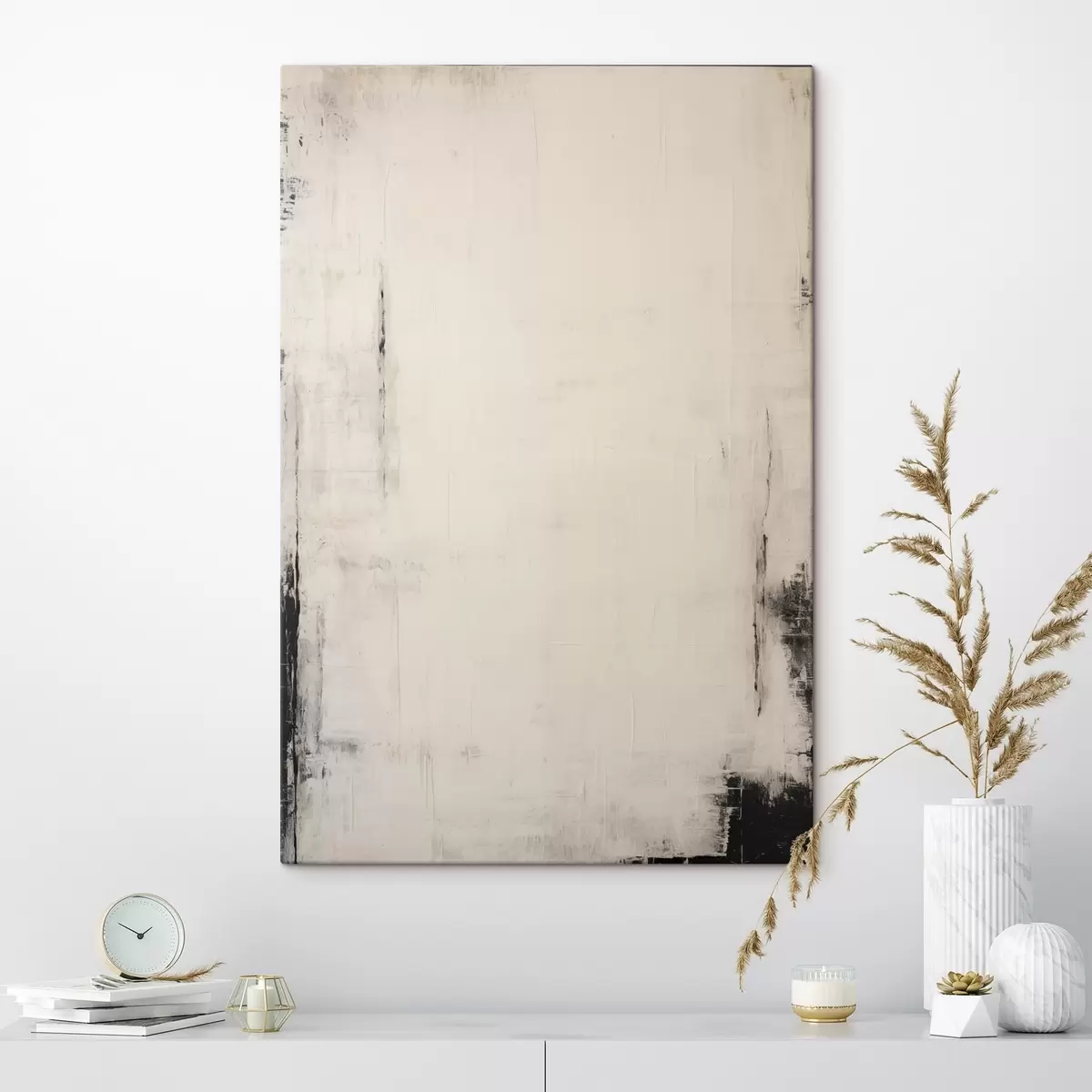 murales de pared Fondo claro con trazos oscuros s44741