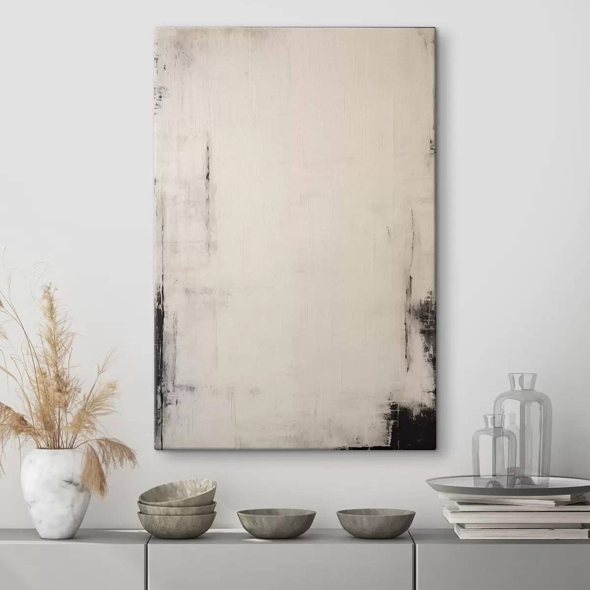 murales de pared Fondo claro con trazos oscuros s44741