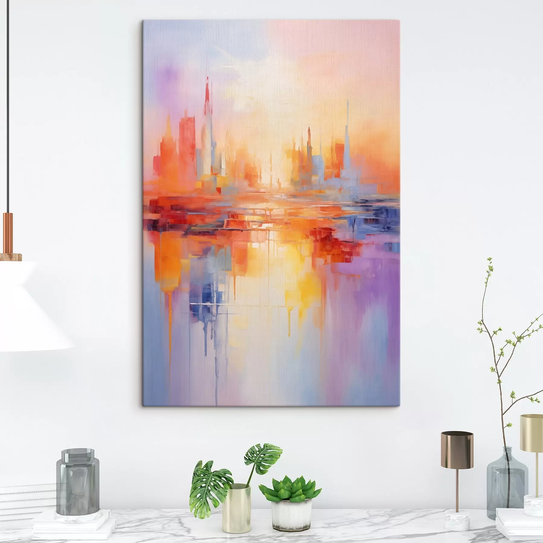 murales de pared Ciudad en varios colores s44744