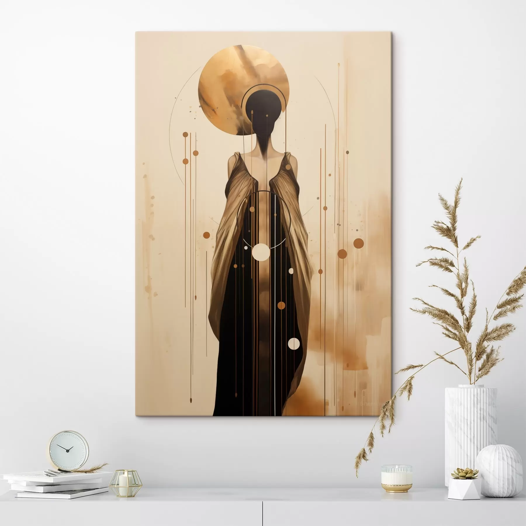 murales de pared Mujer abstracta con adorno s44748