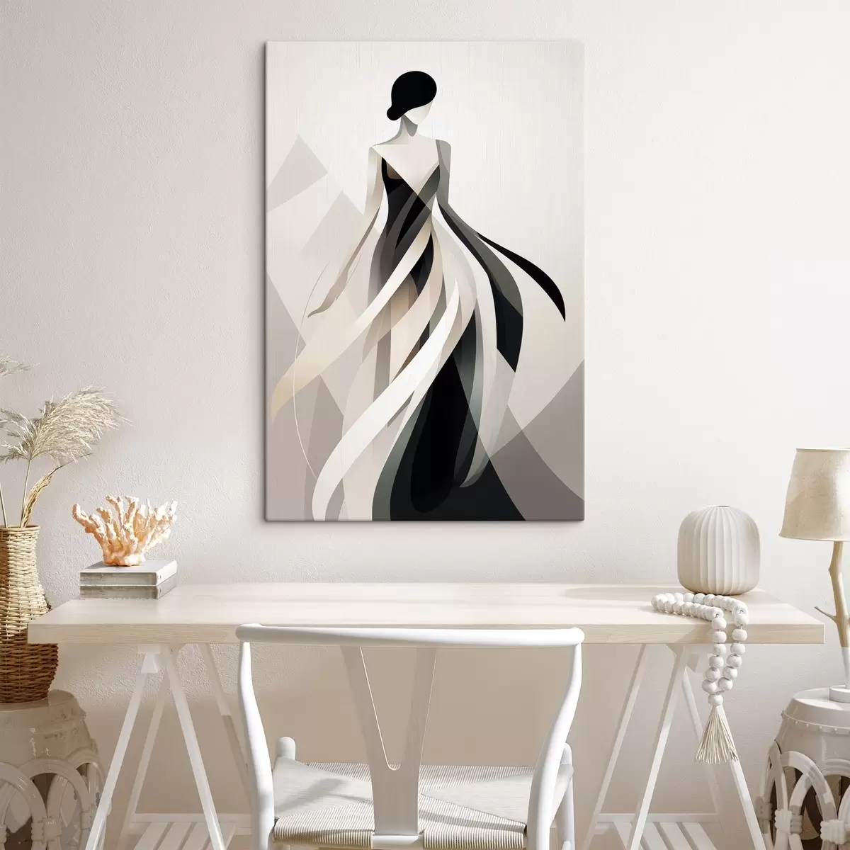 murales de pared Figura abstracta con vestido largo s44750