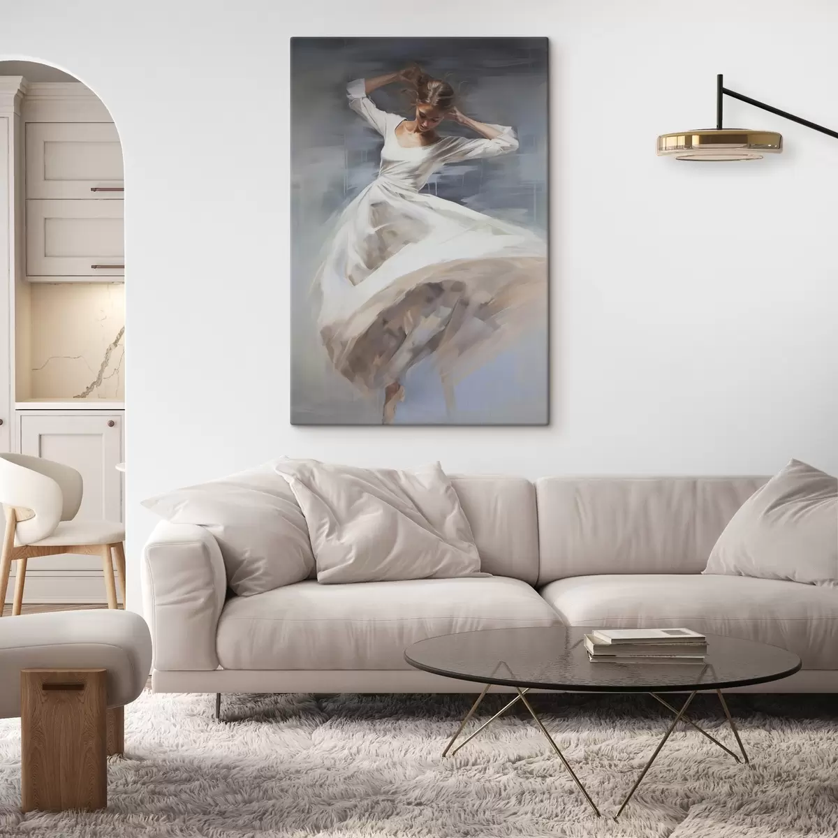 murales de pared Bailarina en tonos suaves s44751