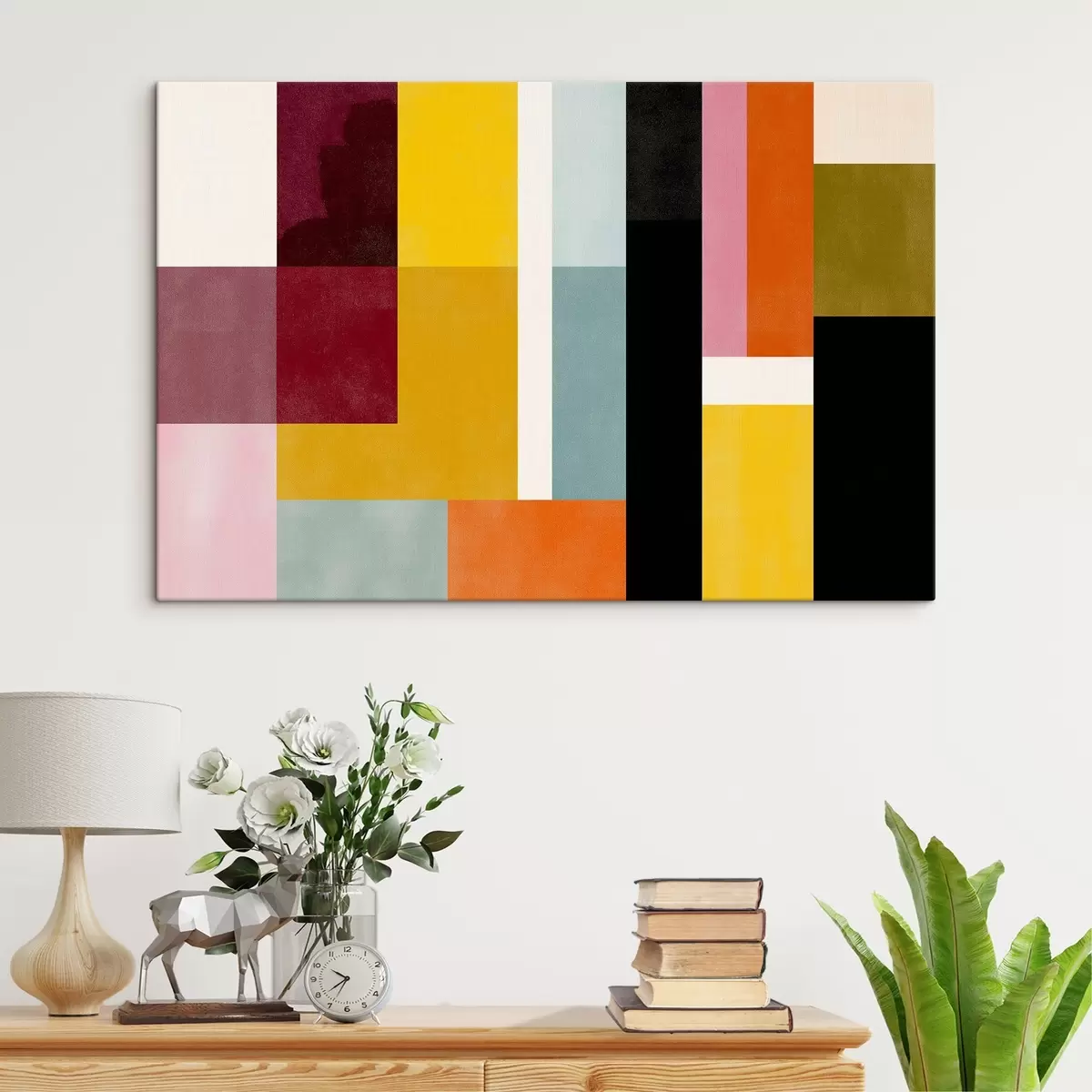 murales de pared Bloques de color en estilo moderno s44755